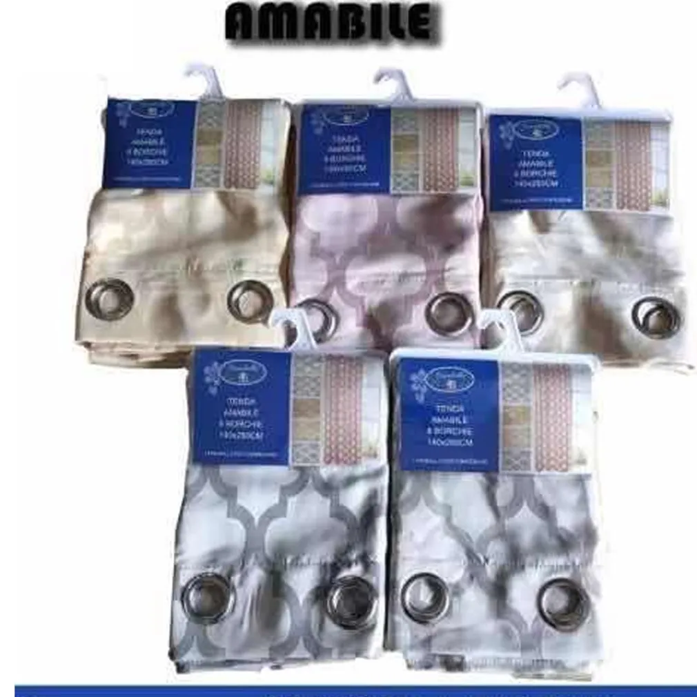 TENDA AMABILE PANNELLO SINGOLO 8 BORCHIE PORTA FINESTRA CUCINA BASTONE 140X280 CM