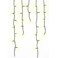 TENDA CASCATA LUMINOSA 160 LED BIANCO CALDO 230 CM DECORAZIONI NATALIZIE LUCI