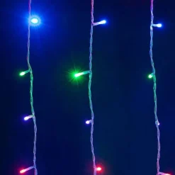 TENDA CATENA LUMINOSA ESTERNO RGB MULTICOLORE LUCI NATALE 100LED PROLUNGABILE 3MT