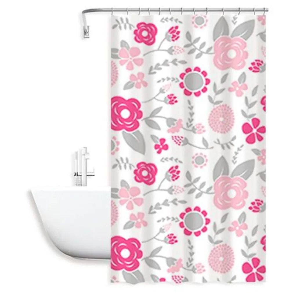 TENDA DOCCIA ANTI MUFFA FIORI IMPERMEABILE 180 X 200 CM CON ANELLI BAGNO 79222