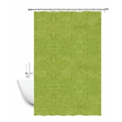 TENDA DOCCIA ANTIMUFFA IMPERMEABILE 180 X 200 CM CON ANELLI BAGNO VERDE 2D 52130