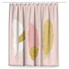 TENDA DOCCIA ANTIMUFFA IMPERMEABILE 180X200CM CON ANELLI BAGNO ROSA PIUME 69792