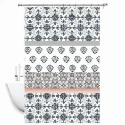 TENDA DOCCIA ANTIMUFFA IMPERMEABILE 180 X 200CM CON ANELLI BAGNO MAIOLICHE 59519