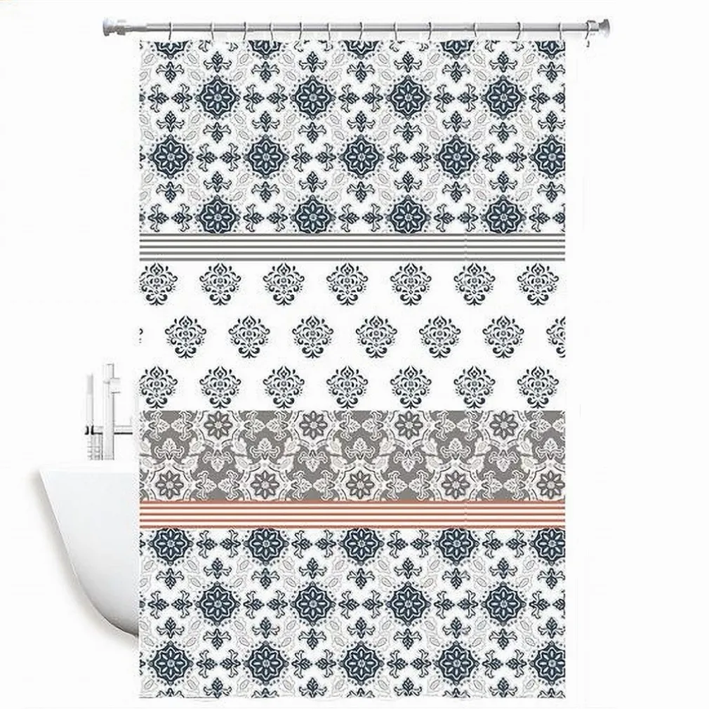 TENDA DOCCIA ANTIMUFFA IMPERMEABILE 180 X 200CM CON ANELLI BAGNO MAIOLICHE 59519