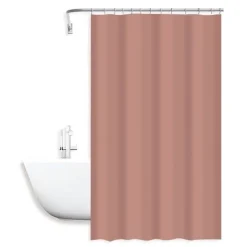 TENDA DOCCIA ANTIMUFFA IMPERMEABILE PEVA 240 X 200CM CON ANELLI BAGNO ROSA 79711