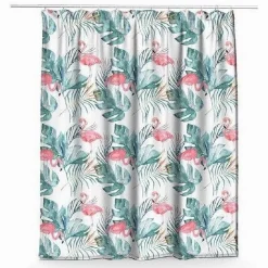 TENDA DOCCIA ANTIMUFFA IMPERMEABILE 180X200CM CON ANELLI BAGNO FENICOTTERI 69957