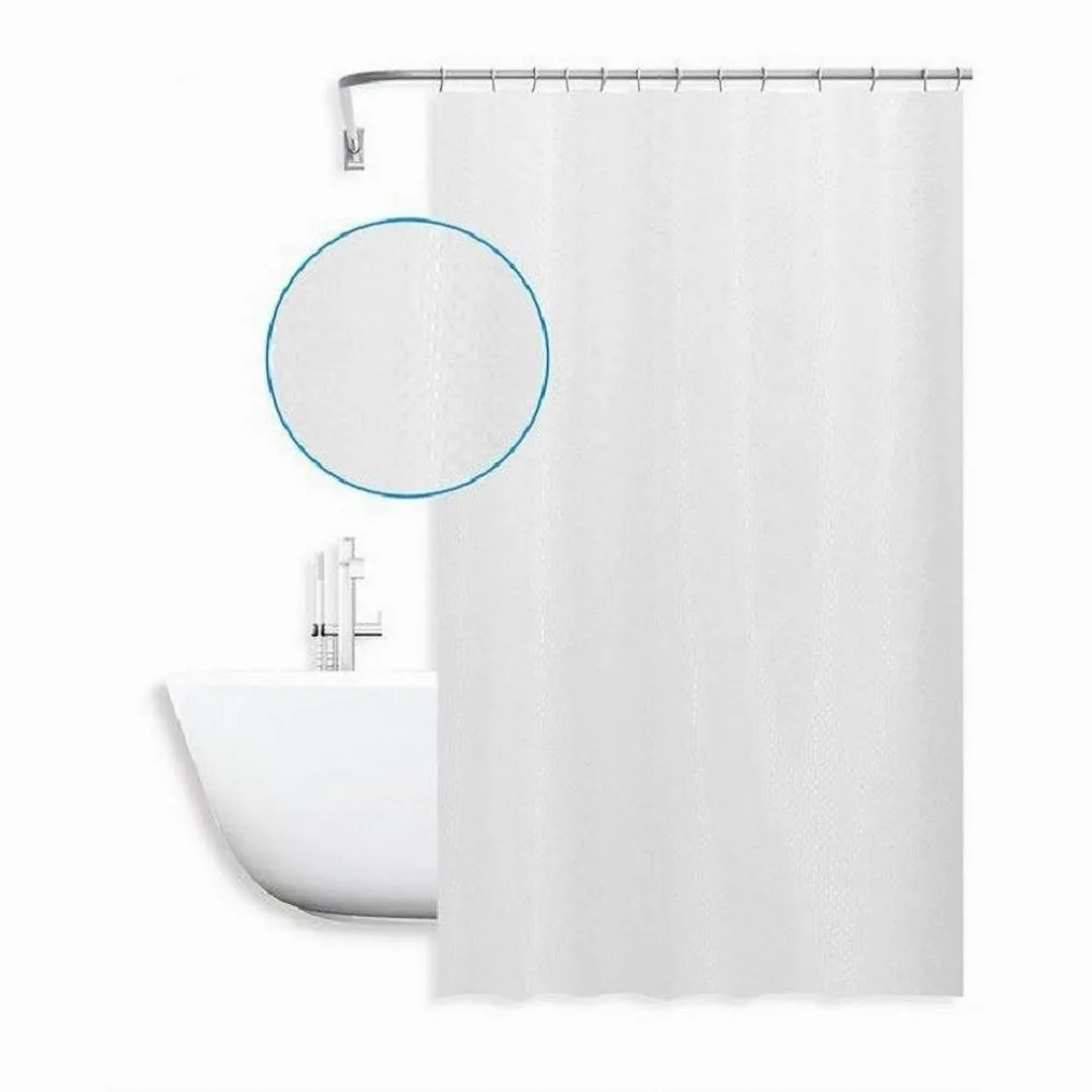 TENDA DOCCIA ANTIMUFFA IMPERMEABILE 180X200 CM ANELLI BIANCA TEXTURE ROMBI 59815