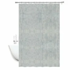 TENDA DOCCIA ANTIMUFFA IMPERMEABILE 180 X 240CM CON ANELLI BAGNO BIANCA 2D 52132