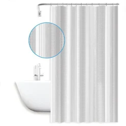 TENDA DOCCIA ANTIMUFFA IMPERMEABILE 180 X 200 CM CON ANELLI BAGNO RIGHE 59811