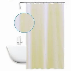 TENDA DOCCIA ANTIMUFFA IMPERMEABILE 240X180CM BIANCA GIALLA TEXTURE ROMBI 59818