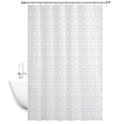 TENDA DOCCIA ANTIMUFFA IMPERMEABILE 240 X 200 CM CON ANELLI BAGNO QUADRATI 59390