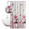 TENDA DOCCIA ANTIMUFFA IMPERMEABILE 180X200CM ANELLI BAGNO FIORI FARFALLE 59515