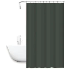 TENDA DOCCIA ANTIMUFFA IMPERMEABILE POLIESTERE 180X200CM GANCI BAGNO GRIGIA 79861