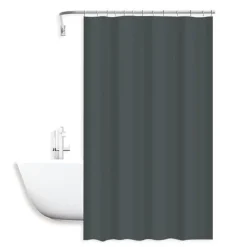 TENDA DOCCIA ANTIMUFFA IMPERMEABILE 180X200CM CON ANELLI BAGNO GRIGIO SCURO 79718
