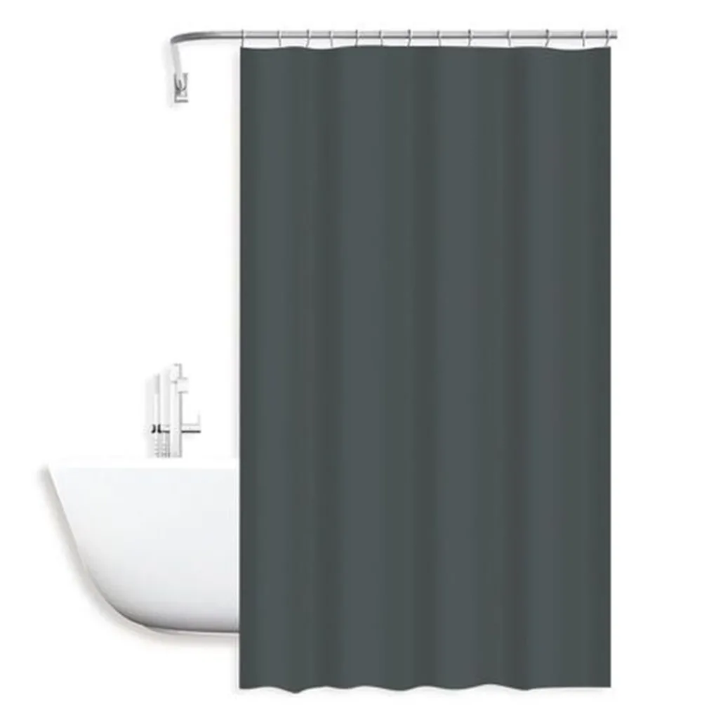 TENDA DOCCIA ANTIMUFFA IMPERMEABILE 180X200CM CON ANELLI BAGNO GRIGIO SCURO 79718