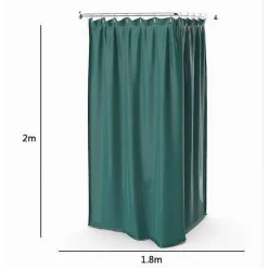 TENDA DOCCIA ANTIMUFFA IMPERMEABILE 180X200CM CON ANELLI BAGNO VERDE SCURO 69974