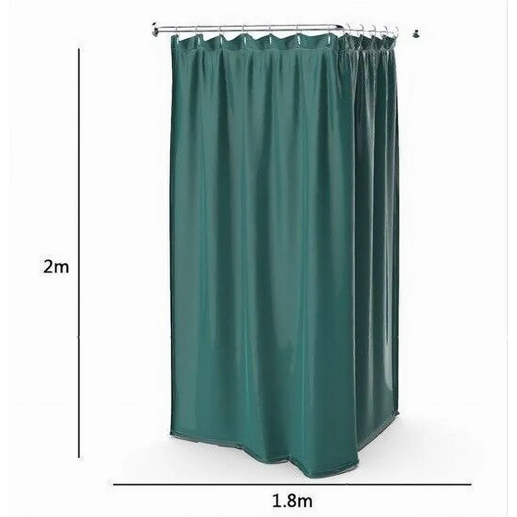 TENDA DOCCIA ANTIMUFFA IMPERMEABILE 180X200CM CON ANELLI BAGNO VERDE SCURO 69974