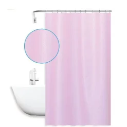TENDA DOCCIA ANTIMUFFA IMPERMEABIL 240X180CM CON ANELLI ROSA TEXTURE ROMBI 59824