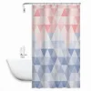 TENDA DOCCIA IMPERMEABILE BAGNO 12 ANELLI PEVA 240X200CM TRIANGOLO ROSA BLU 79221