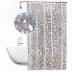 TENDA DOCCIA VASCA ANTIMUFFA IMPERMEABILE BIANCA CON SASSOLINI 240 X 200CM 59526