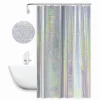 TENDA DOCCIA VASCA BAGNO EFFETTO PAILLETTATO IRIDESCENTE 12 GANCI 180X180CM 87189