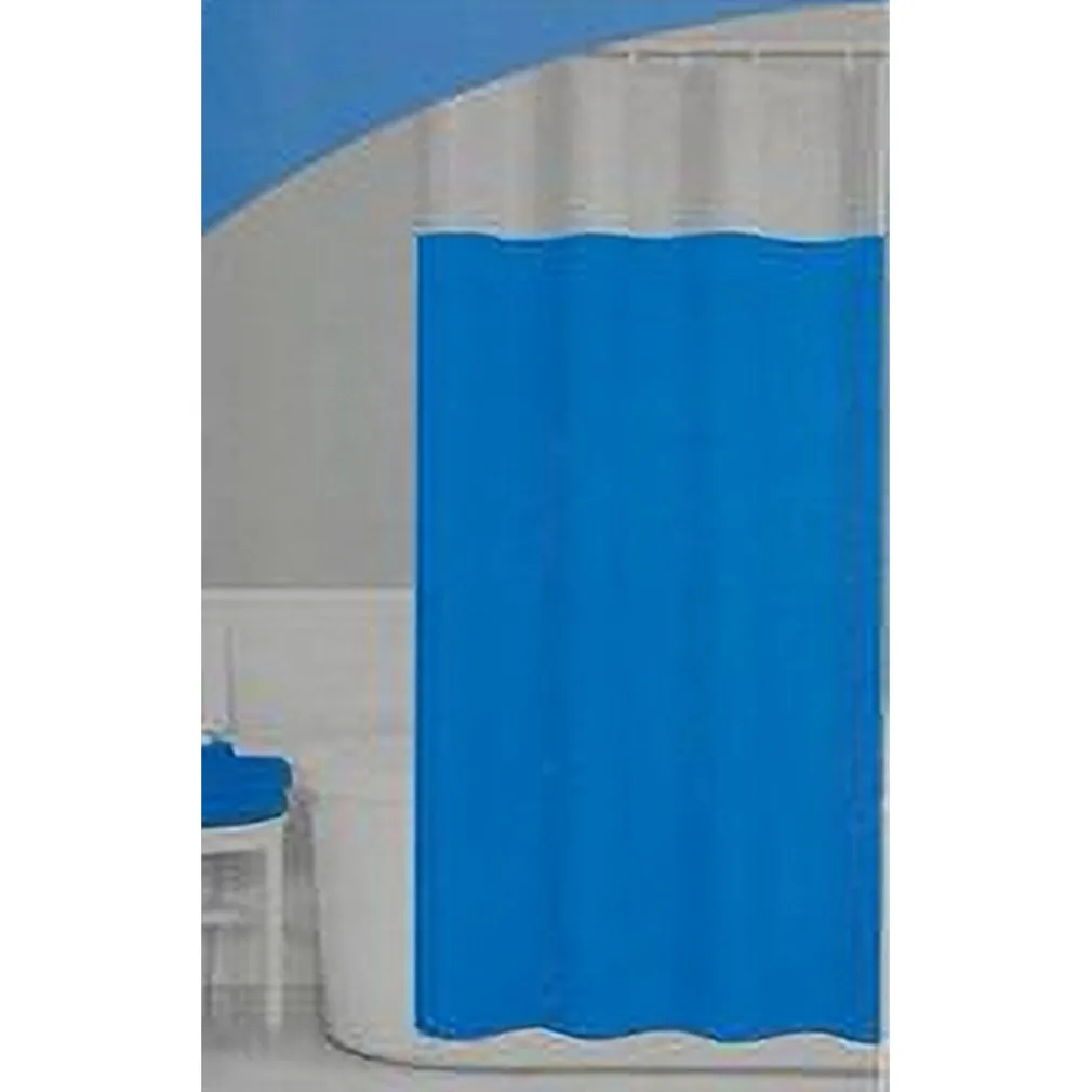 TENDA DOCCIA VASCA BAGNO PEVA CON 12 GANCI 180 X 200CM TRASPARENTE CELESTE 69494