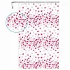 TENDA DOCCIA VASCA BAGNO 12 GANCI IMPERMEABILE CUORI ROSSI ROSA 240X200CM 87562