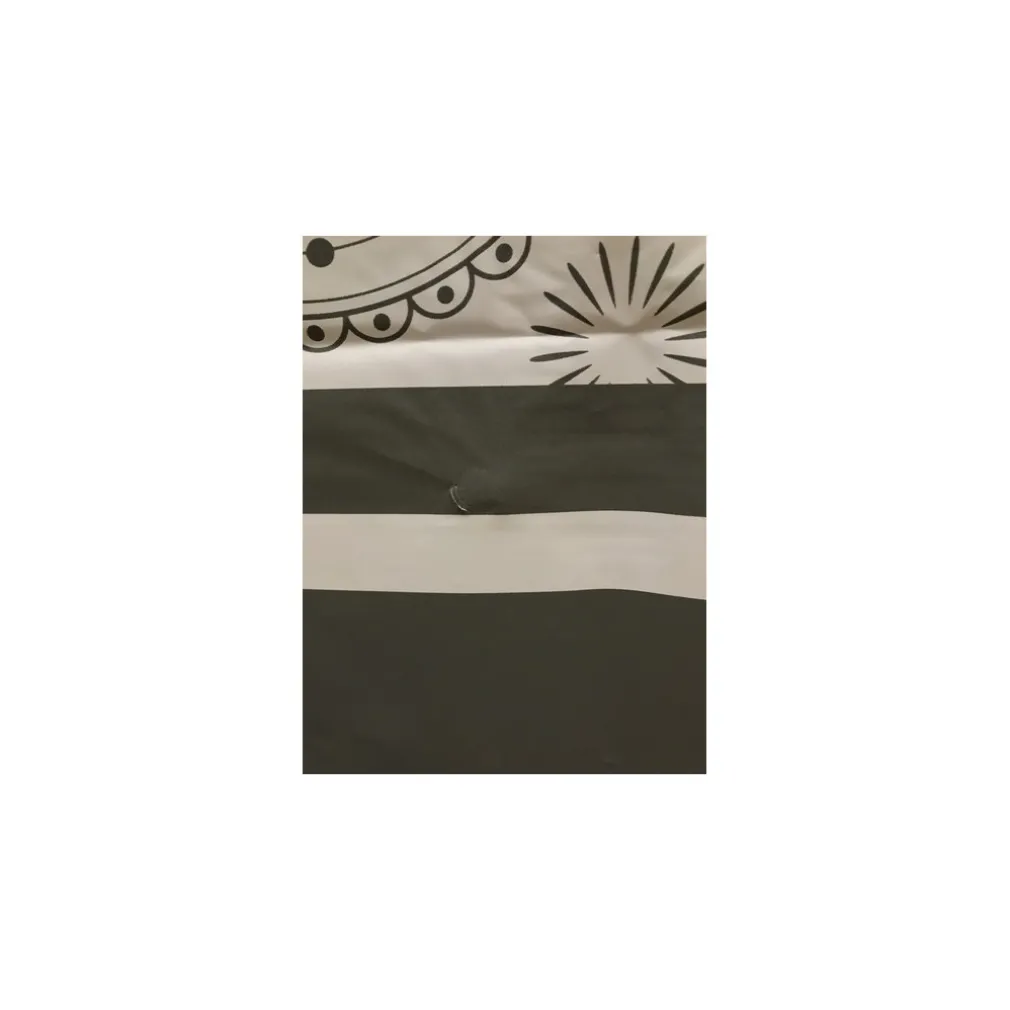 TENDA DOCCIA VASCA BAGNO 12 ANELLI 240X200CM MOTIVO PAISLEY ETNICO GRIGIO 87582