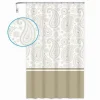 TENDA DOCCIA VASCA BAGNO 12 ANELLI 240X200 CM MOTIVO PAISLEY ETNICO BEIGE 87584