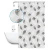 TENDA DOCCIA VASCA BAGNO 240 X 200CM PEVA FANTASIA CON FOGLIE IMPERMEABILE 59808