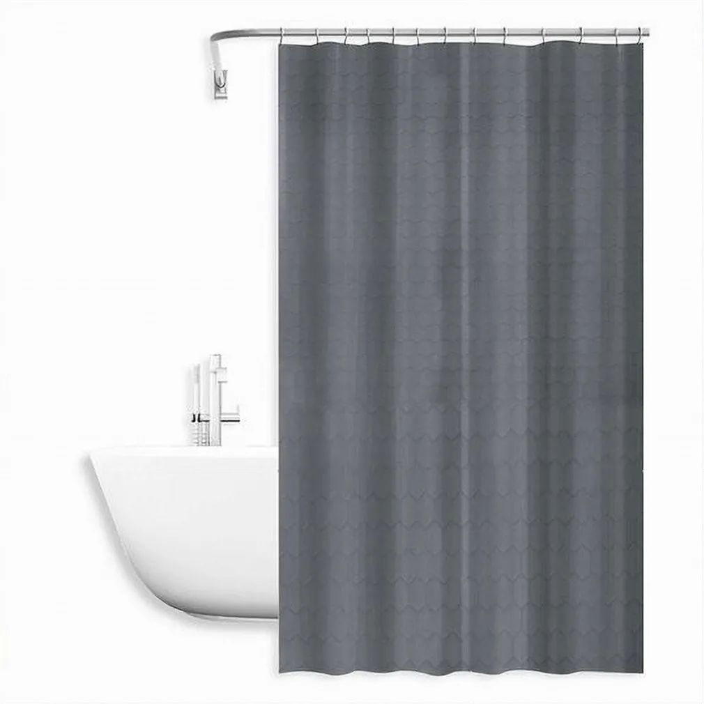 TENDA DOCCIA VASCA BAGNO EFFETTO 3D A NIDO D'APE GRIGIO 240X200CM 12 GANCI 87606