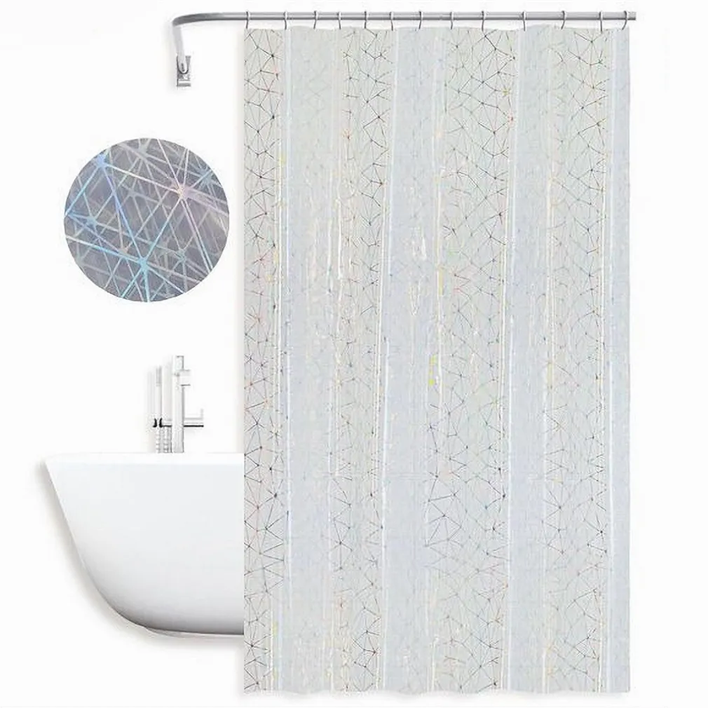 TENDA DOCCIA VASCA BAGNO ASTRATTA EFFETTO PRISMA CON 12 GANCI 180 X 180 CM 87183