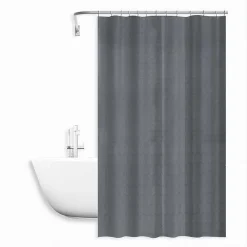 TENDA DOCCIA VASCA BAGNO EFFETTO 3D A NIDO D'APE GRIGIO 180X200CM 12 GANCI 87605