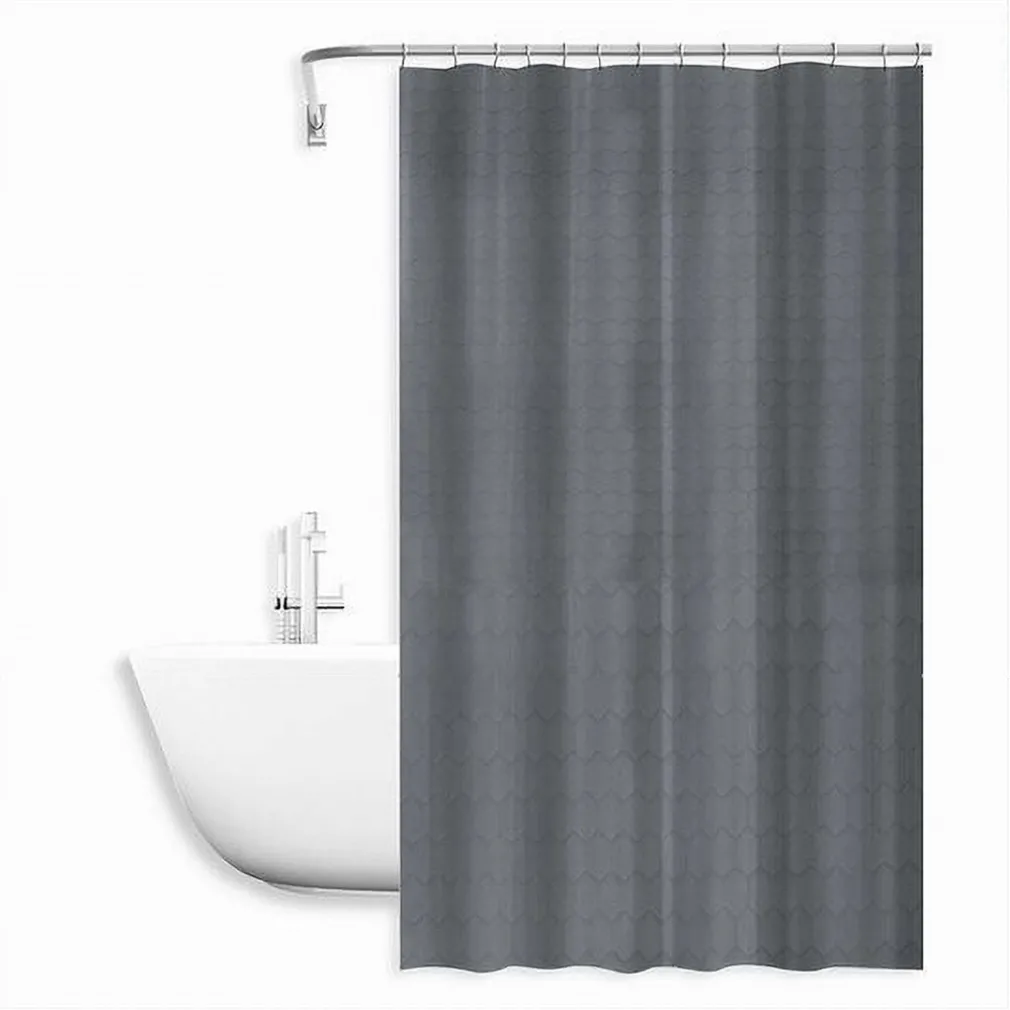 TENDA DOCCIA VASCA BAGNO EFFETTO 3D A NIDO D'APE GRIGIO 180X200CM 12 GANCI 87605