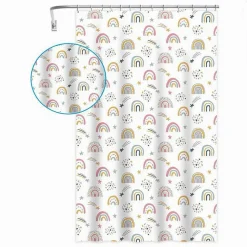 TENDA DOCCIA VASCA DA BAGNO CON 12 GANCI ARCOBALENO FANTASY 180X200CM PEVA 87563