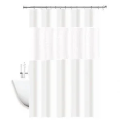 TENDA DOCCIA VASCA IMPERMEABILE ANTIMUFFA IN EVA BIANCO GIUNTURA 180X240CM 52135