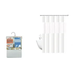 TENDA DOCCIA VASCA IMPERMEABILE ANTIMUFFA IN EVA BIANCO GIUNTURA 180X240CM 52135