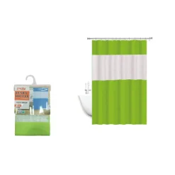 TENDA DOCCIA VASCA IMPERMEABILE ANTIMUFFA IN EVA VERDE GIUNTURA 180X240CM 52135