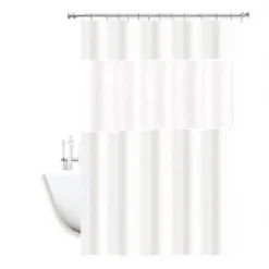 TENDA DOCCIA VASCA IMPERMEABILE ANTIMUFFA BIANCO 3D 180 X 220 CM GIUNTURA 52134