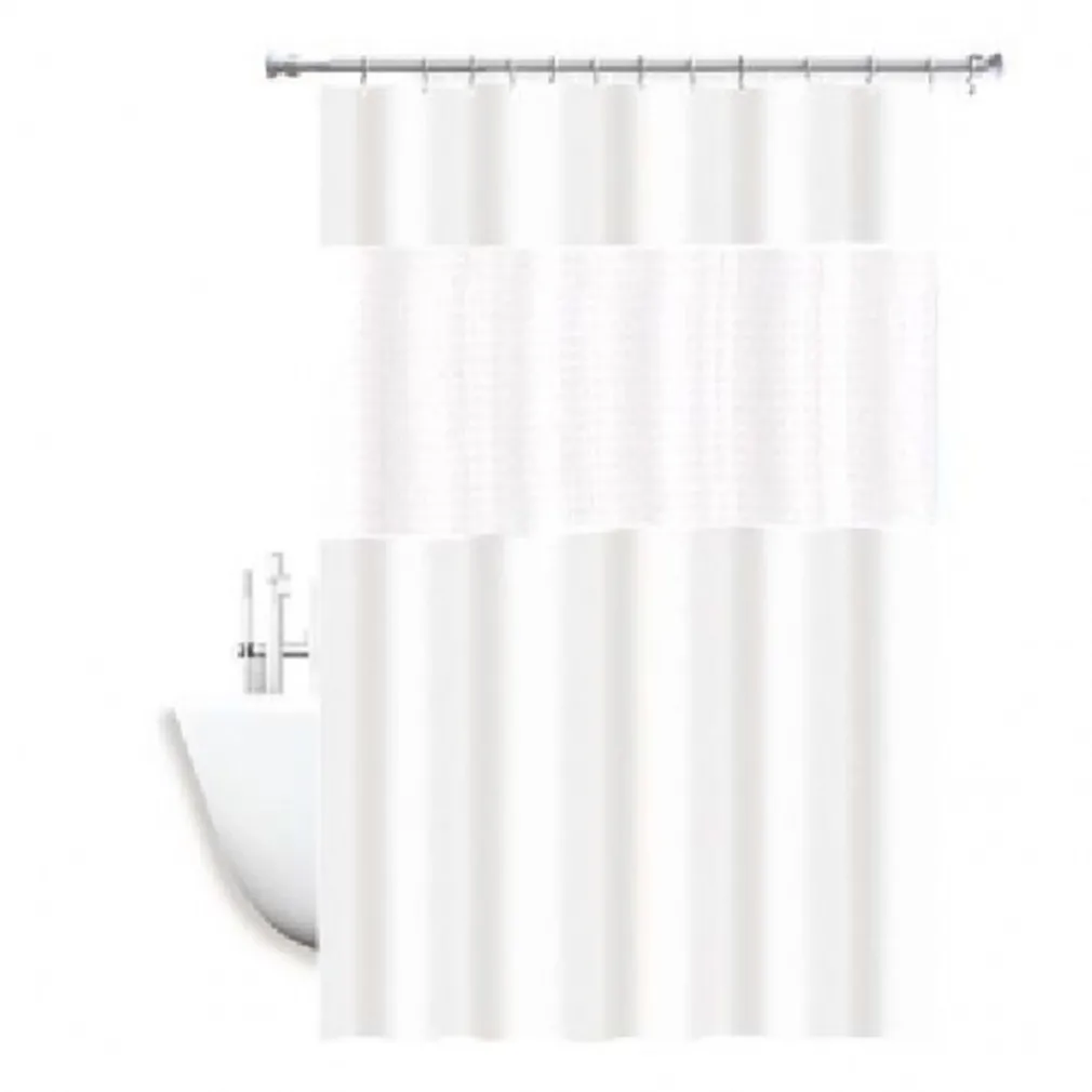 TENDA DOCCIA VASCA IMPERMEABILE ANTIMUFFA BIANCO GIUNTURA 180 X 200 CM 3D 52133