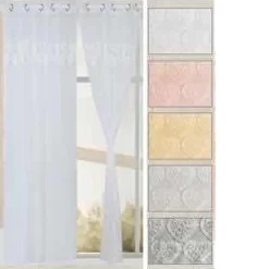 TENDA DOROTEA PANNELLO SINGOLO 6 BORCHIE PORTA FINESTRA CUCINA BASTONE 140X280CM