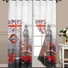 TENDA LONDON LONDRA BRITISH UK PANNELLO ANELLI ARREDO PORTA FINESTRA BASTONE
