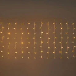 TENDA LUMINOSA DI NATALE LED ESTERNO LUCI 150 LED 5 MT X 0,75 CM BIANCO CALDO