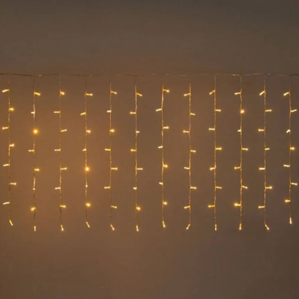 TENDA LUMINOSA DI NATALE LED ESTERNO LUCI 150 LED 5 MT X 0,75 CM BIANCO CALDO