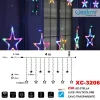 TENDA LUMINOSA NATALIZIA 230LED STELLE LUCE MULTICOLORE CAVO TRASPARENTE XC-3206