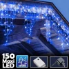 TENDA LUMINOSA NATALIZIA 150 LED CON FLASH LUCE BLU 3MT ESTERNO PROLUNGABILE
