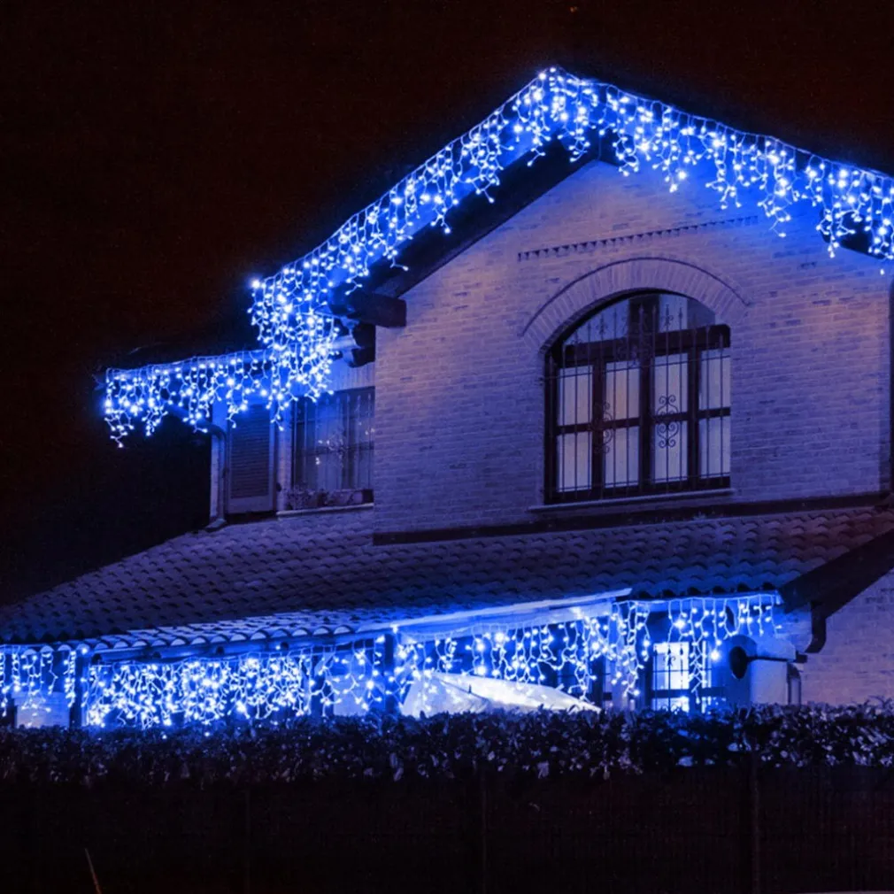 TENDA LUMINOSA NATALIZIA 150 LED CON FLASH LUCE BLU 3MT ESTERNO PROLUNGABILE