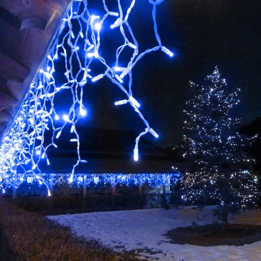 TENDA LUMINOSA NATALIZIA 150 LED CON FLASH LUCE BLU 3MT ESTERNO PROLUNGABILE