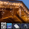 TENDA LUMINOSA NATALIZIA 150 LED CON FLASH BIANCO CALDO 3MT ESTERNO PROLUNGABILE