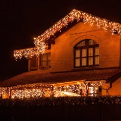 TENDA LUMINOSA NATALIZIA 150 LED CON FLASH BIANCO CALDO 3MT ESTERNO PROLUNGABILE